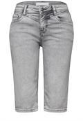 Slim Leg Bermuda mit Turn-Up-Detail mid grey wash