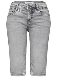 Slim Leg Bermuda mit Turn-Up-Detail mid grey wash