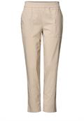 Slim Leg Chino mit Elastikbund cobble stone