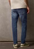 Slim Leg Jeans indigo blue random wash