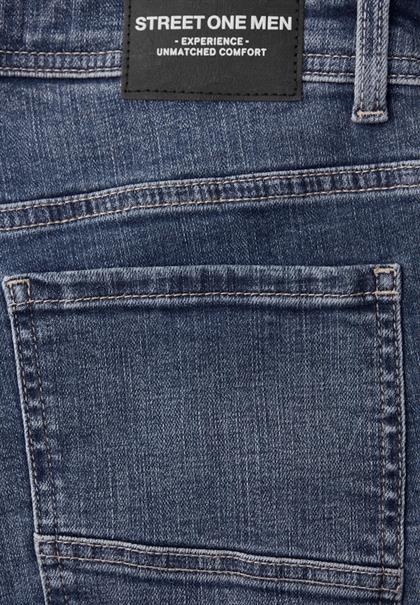 Slim Leg Jeans indigo blue random wash