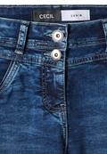 Slim Leg Jeansshorts im Casual Fit mid blue used wash