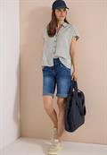 Slim Leg Jeansshorts im Casual Fit mid blue used wash