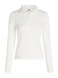 SLIM POINTELLE BTN DWN LS ancient white