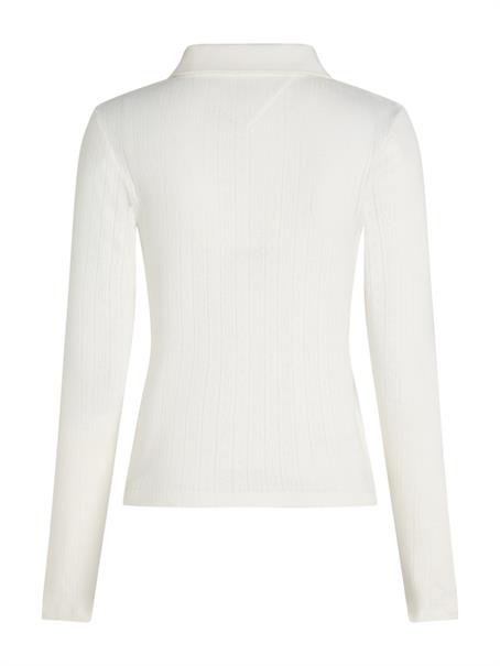 SLIM POINTELLE BTN DWN LS ancient white