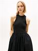 Slim Poplin Tank Top Maxi Dress black