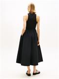 Slim Poplin Tank Top Maxi Dress black