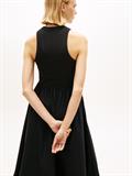 Slim Poplin Tank Top Maxi Dress black