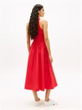 Slim Poplin Tank Top Maxi Dress red alert