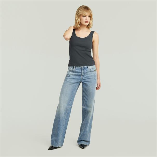 Slim rib tank t wmn petrol