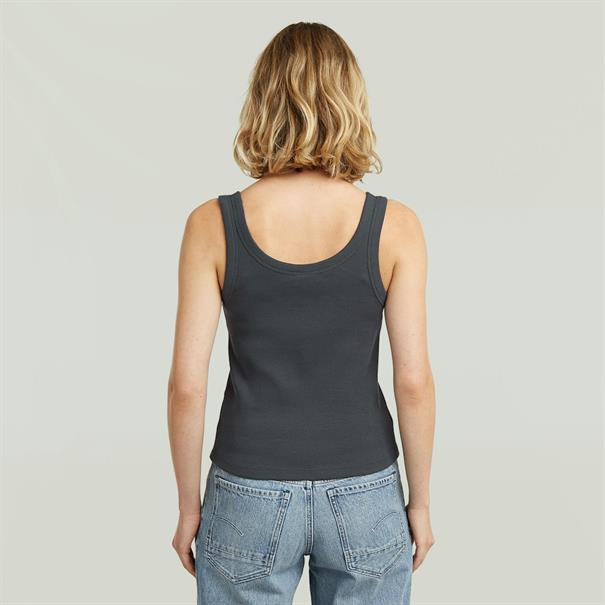 Slim rib tank t wmn petrol