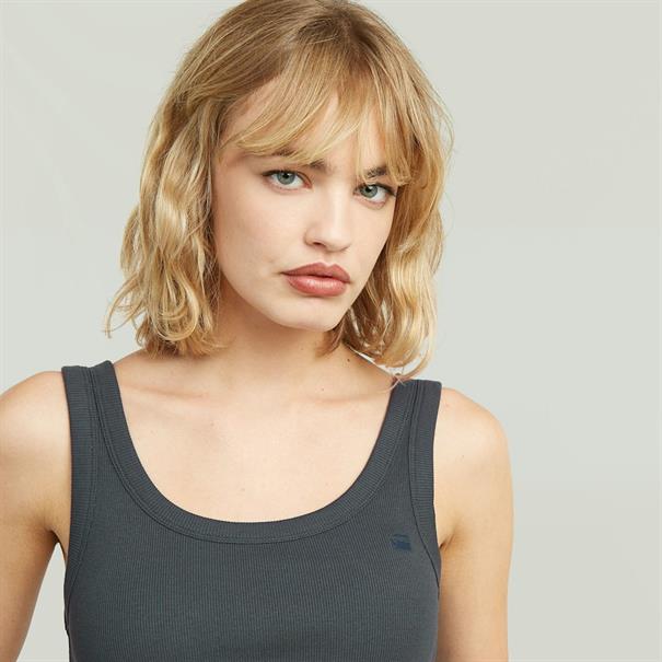 Slim rib tank t wmn petrol