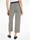 SLIM STRAIGHT LOGO PANT white check