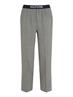 SLIM STRAIGHT LOGO PANT white check