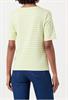SLIM STRIPED 1X1 RIBBED SS T-SHIRT pastel lime