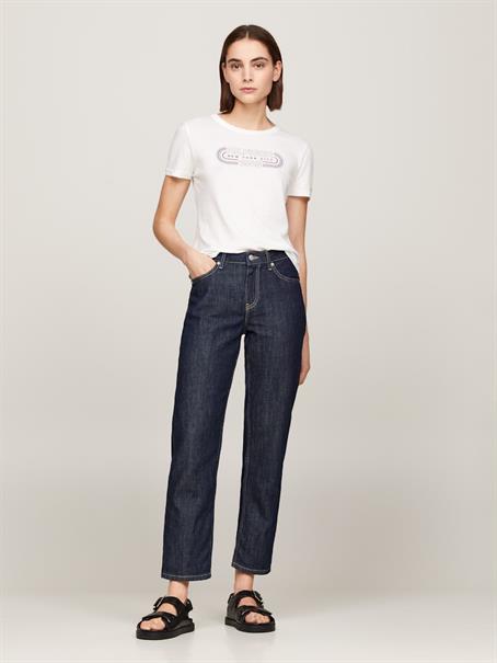 SLIM TRACK HILFIGER C-NK SS ecru