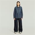 Slim western shirt l\s wmn antique faded hurricane