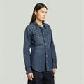 Slim western shirt l\s wmn antique faded hurricane