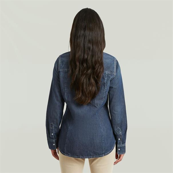 Slim western shirt l\s wmn antique faded hurricane