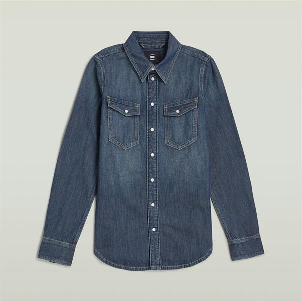 Slim western shirt l\s wmn antique faded hurricane