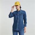 Slim Western shirt l\s wmn worn in windward