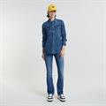 Slim Western shirt l\s wmn worn in windward