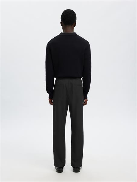 SLM196-STRAIGHT ROBERT STRING PANT NOOS black