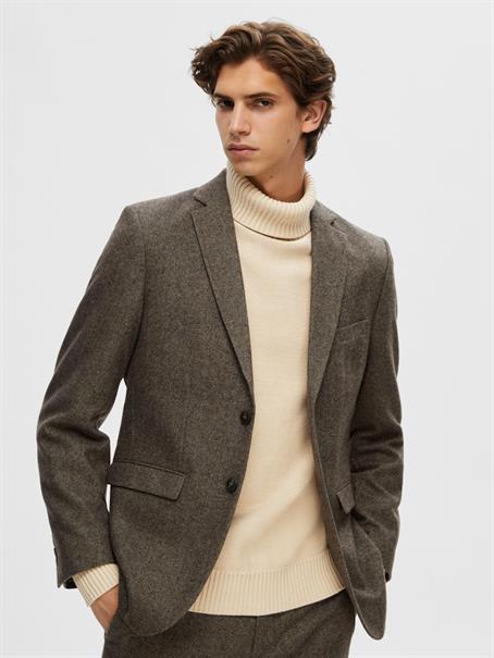 SLMAXEL LS KNIT ROLL NECK NOOS oatmeal2