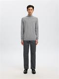 SLMBERG LS HALF ZIP NOOS medium grey melange