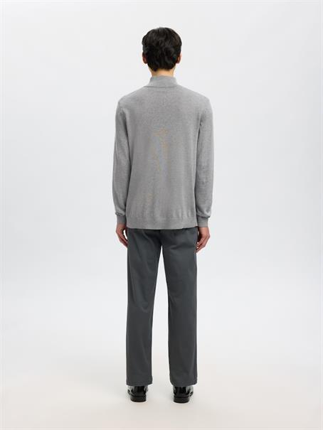 SLMBERG LS HALF ZIP NOOS medium grey melange