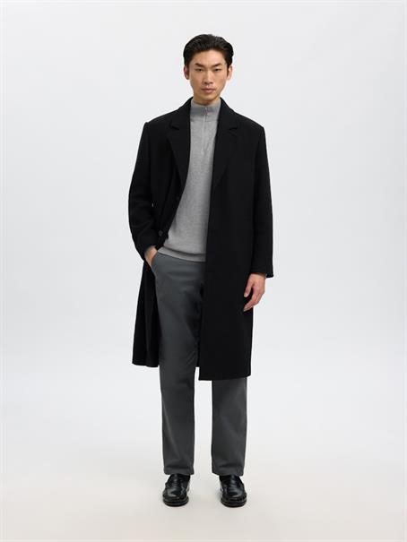 SLMBERG LS HALF ZIP NOOS medium grey melange