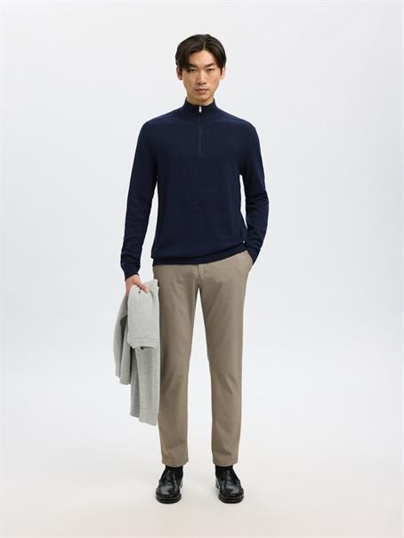 SLMBERG LS HALF ZIP NOOS navy blazer