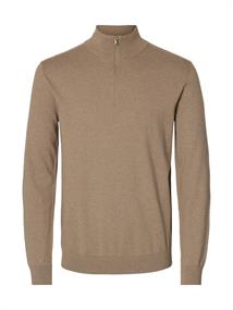 SLMBERG LS HALF ZIP NOOS savannah tan