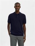 SLMBERG SS KNIT POLO NOOS navy blazer