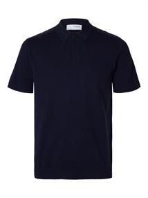 SLMBERG SS KNIT POLO NOOS navy blazer