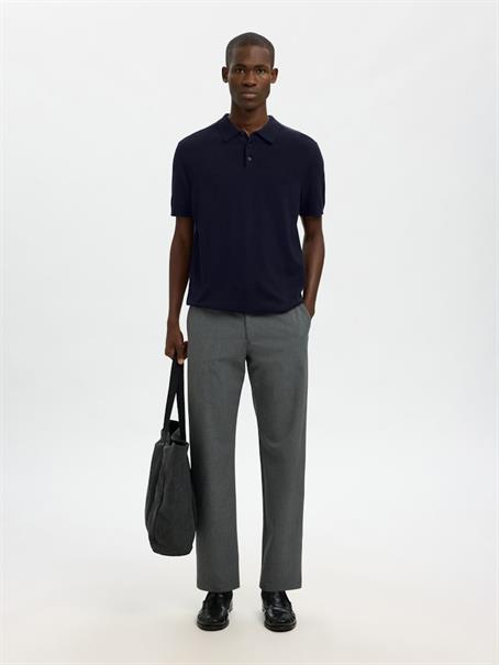 SLMBERG SS KNIT POLO NOOS navy blazer