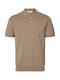 SLMBERG SS KNIT POLO NOOS savannah tan
