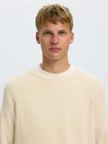 SLMBRAUN KNIT RLX RIB CREW NECK NOOS birch