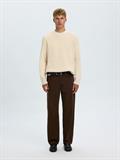 SLMBRAUN KNIT RLX RIB CREW NECK NOOS birch