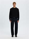 SLMBRAUN KNIT RLX RIB CREW NECK NOOS black