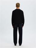 SLMBRAUN KNIT RLX RIB CREW NECK NOOS black