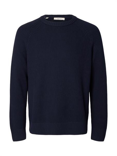 SLMBRAUN KNIT RLX RIB CREW NECK NOOS navy blazer