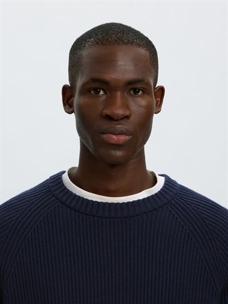 SLMBRAUN KNIT RLX RIB CREW NECK NOOS navy blazer