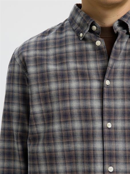 SLMCOLE-JAY REG MELANGE LS SHIRT NOOS sky captain