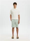 SLMCRAN SS KNIT STRUCTURE ZIP POLO NOOS egret