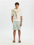 SLMCRAN SS KNIT STRUCTURE ZIP POLO NOOS egret