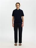 SLMCRAN SS KNIT STRUCTURE ZIP POLO NOOS navy blazer