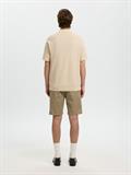 SLMCRAN SS KNIT STRUCTURE ZIP POLO NOOS oatmeal
