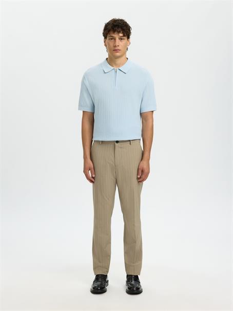 SLMCRAN SS KNIT STRUCTURE ZIP POLO NOOS skyway