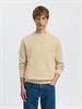 SLMDANE LS KNIT REG STRUC CREW NECK NOOS oatmeal